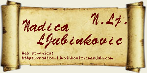 Nadica LJubinković vizit kartica